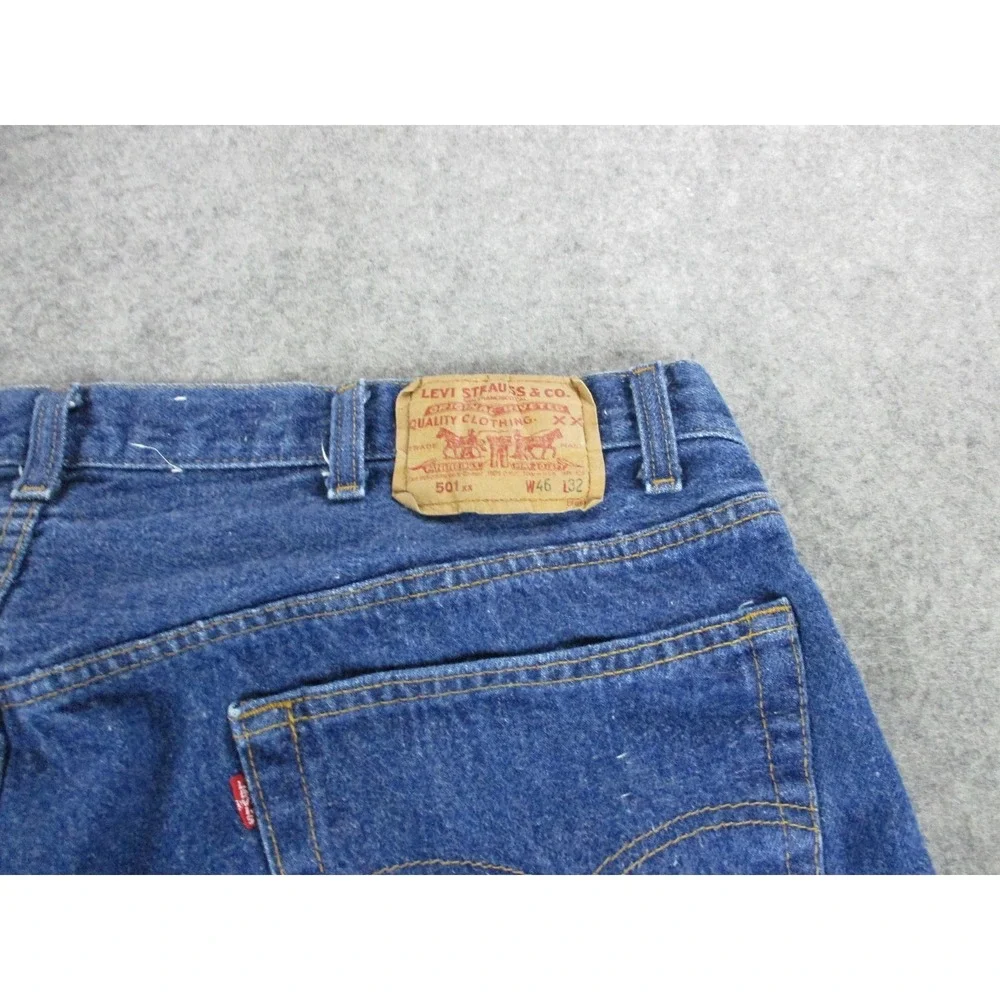 VTG Levis 501 Jeans Mens 42x28* Blue XX Straight Button Fly Medium Wash USA 80s